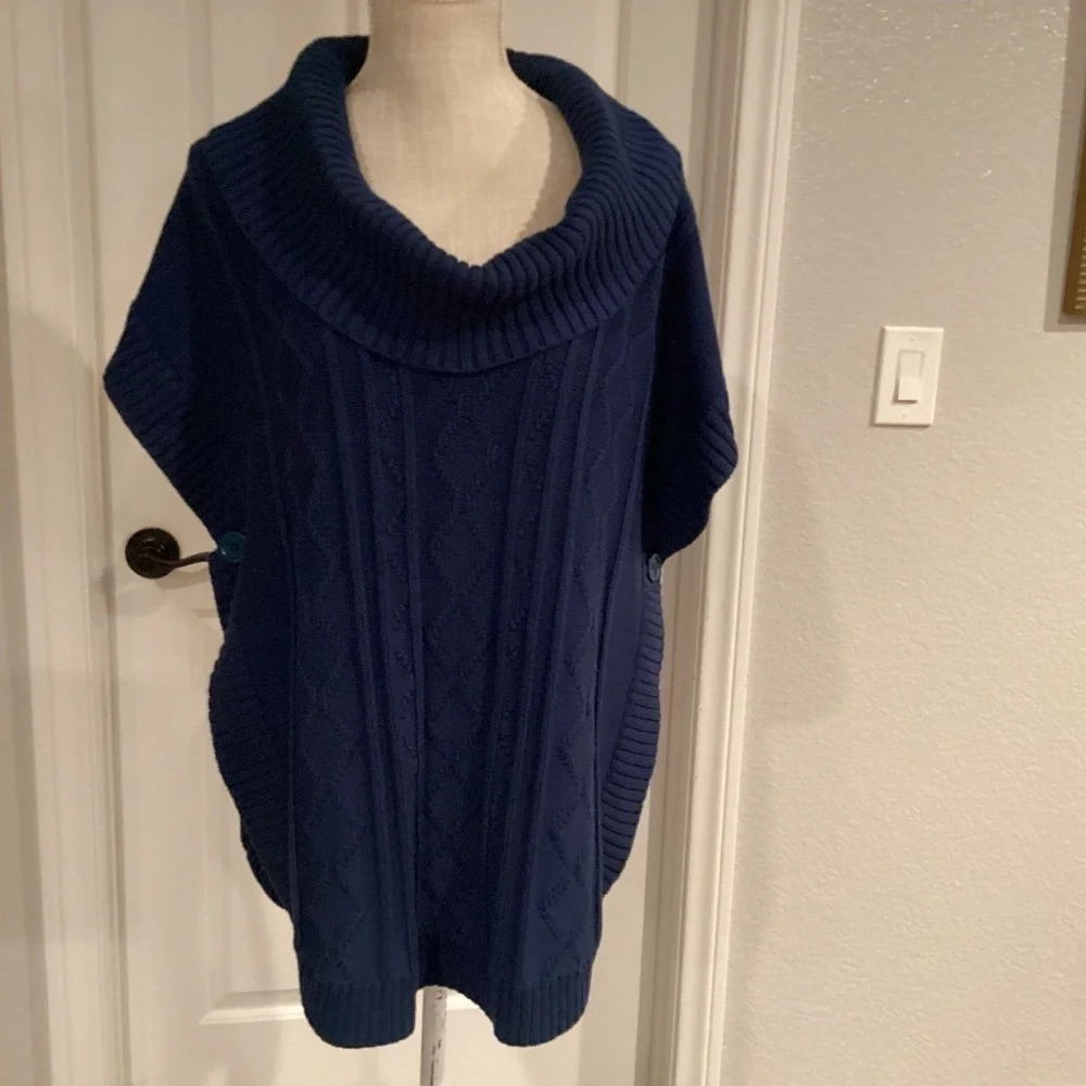 Brian £ em Sweater Shawl, Size L/XL, Color Blue